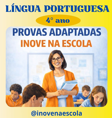 Capa Prova adaptada Português 4º ano