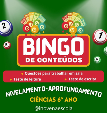 Bingo ciências 6º ano