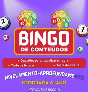 Bingo Geografia 6º ano