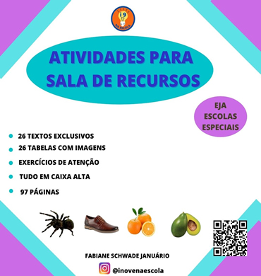 Capa atividades para sala de recursos 