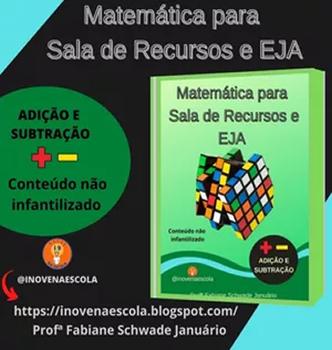 Capa apostila de matemática sala recursos EJA