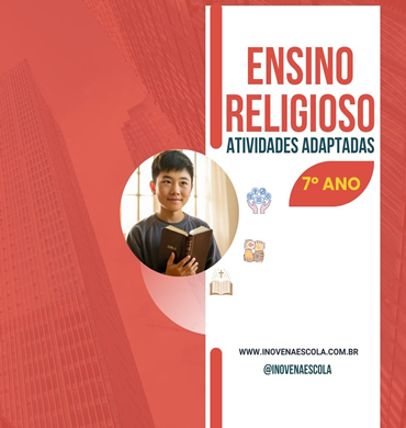 Capa apostila ensino religioso 7º ano 