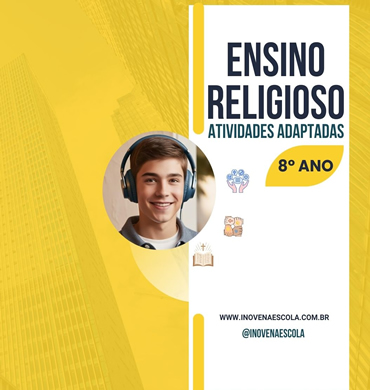 Capa apostila ensino religioso 8º ano 