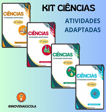 Capa apostila de ciências  6º, 7º, 8º e 9º ano