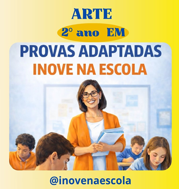 Capa Prova adaptada Arte 2º ano Ensino Médio