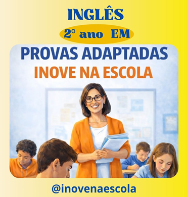 Capa Prova adaptada Inglês 2º ano Ensino Médio