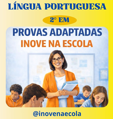 Capa Prova adaptada Português 2º ano Ensino Médio