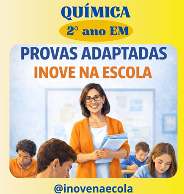 Capa Prova adaptada Química 2º ano Ensino Médio