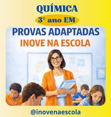 Capa Prova adaptada Química 3º ano Ensino Médio