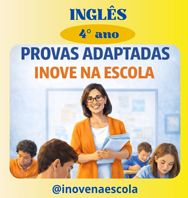 Capa Prova adaptada Inglês 4º ano