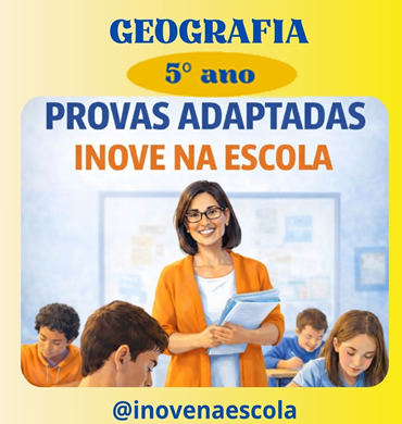 Capa Prova adaptada Geografia 5º ano
