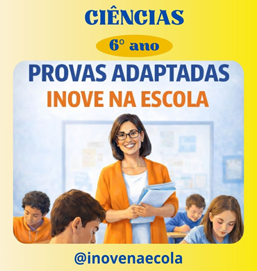 Capa Prova adaptada Ciências 6º ano