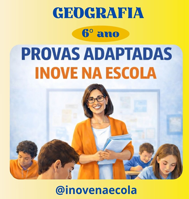 Capa Prova adaptada Geografia 6º ano