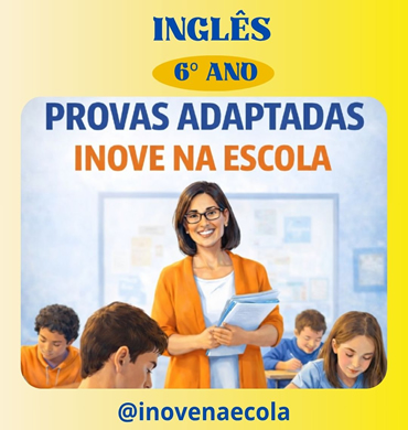 Capa Prova adaptada Inglês 6º ano