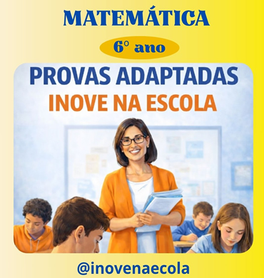 Capa Prova adaptada Matemática 6º ano