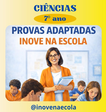 Capa Prova adaptada Ciências 7º ano