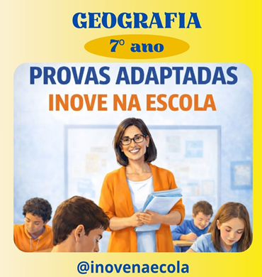 Capa Prova adaptada Geografia 7º ano