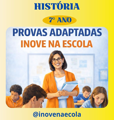 Capa Prova adaptada História 7º ano