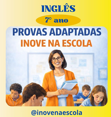 Capa Prova adaptada Inglês 7º ano