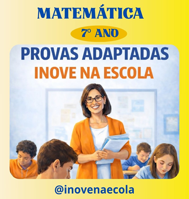 Capa Prova adaptada Matemática 7º ano