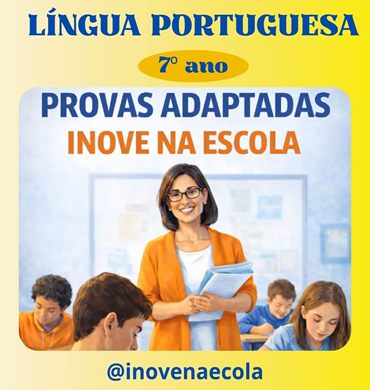 Capa Prova adaptada Português 7º ano