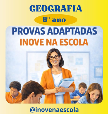Capa Prova adaptada Geografia 8º ano