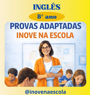 Capa Prova adaptada Inglês 8º ano