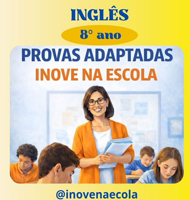 Capa Prova adaptada Inglês 8º ano