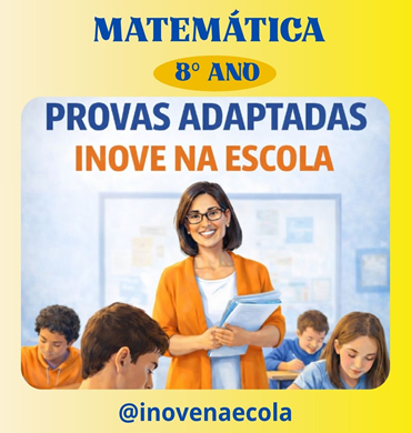 Capa Prova adaptada Matemática 8º ano