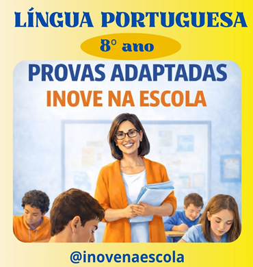 Capa Prova adaptada Português 8º ano