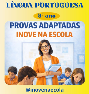 Capa Prova adaptada Português 8º ano