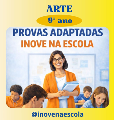 Capa Prova adaptada Arte 9º ano