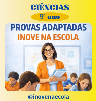 Capa Prova adaptada Ciências 9º ano