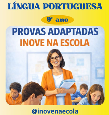 Capa Prova adaptada Português 9º ano